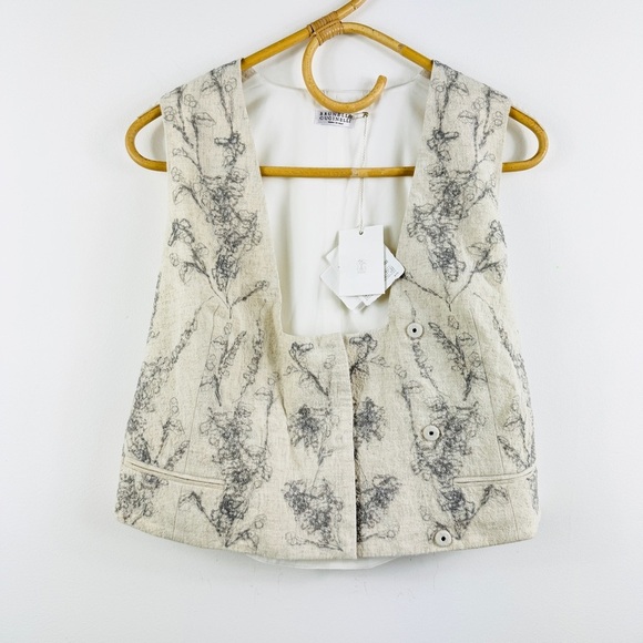 Brunello Cucinelli cotton and linen vest gilet NWT - Picture 2 of 7